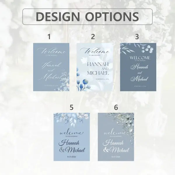 Dusty Blue Wedding Welcome Sign 7
