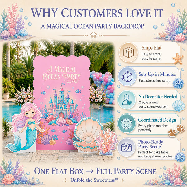 Magical Ocean Party Backdrop Set 4