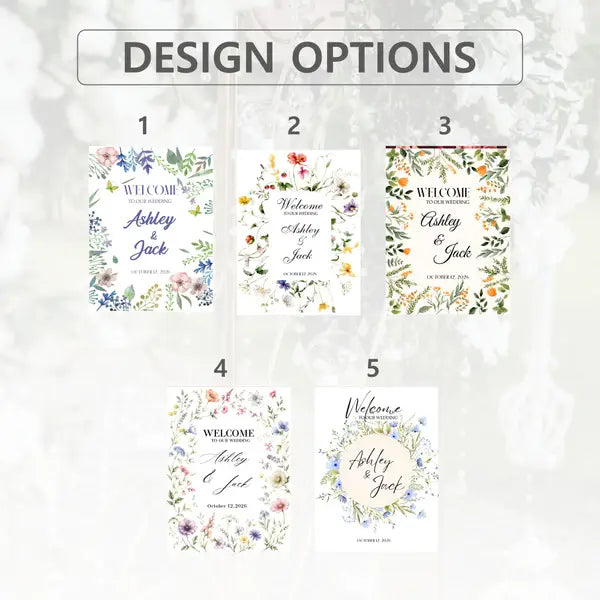 Wildflower Wedding Welcome Sign 8