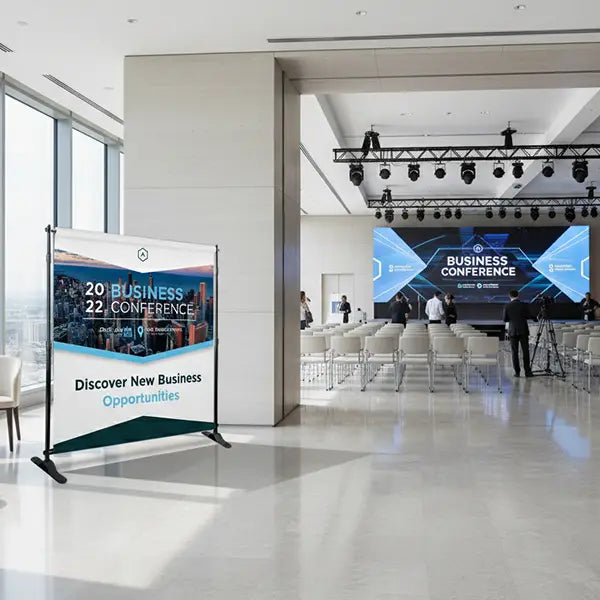 8x8 Step and Repeat Banner Stand Setup
