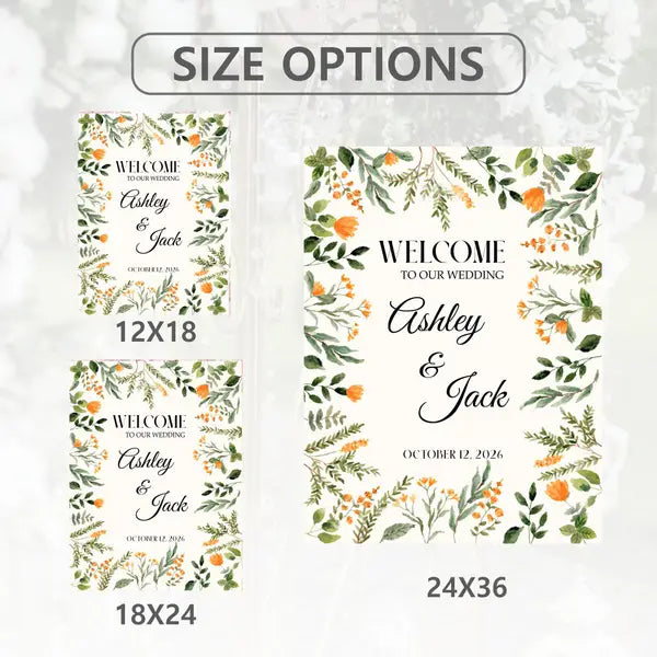 Wildflower Wedding Welcome Sign 6