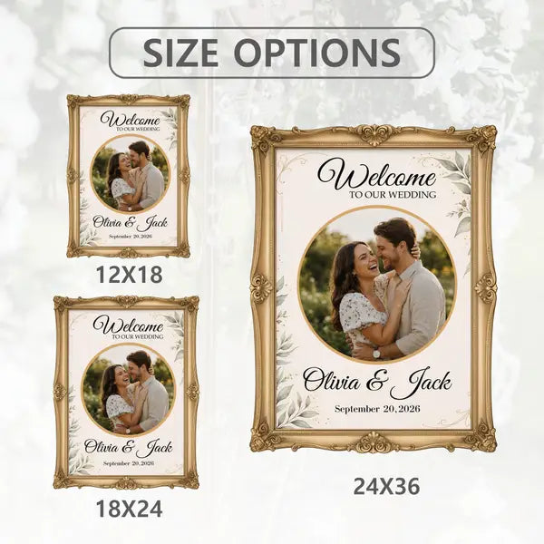 Vintage Gold Frame Wedding Sign 5