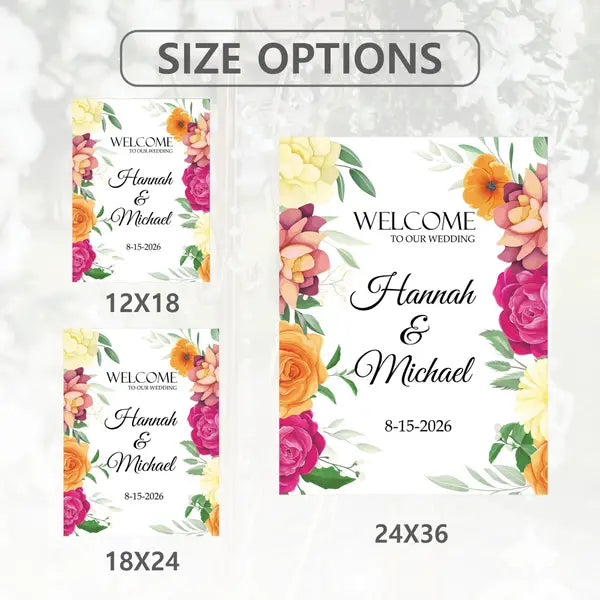 Garden Floral Wedding Sign 5