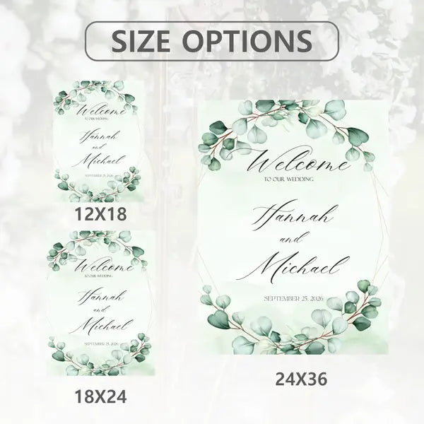 Greenery Eucalyptus Wedding Sign 1