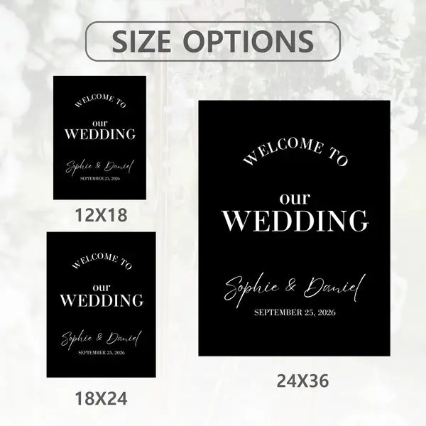 Modern Typography Wedding Sign 6