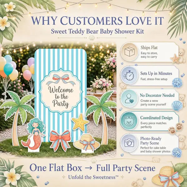 Welcome to the Party Beach Backdrop Set 5