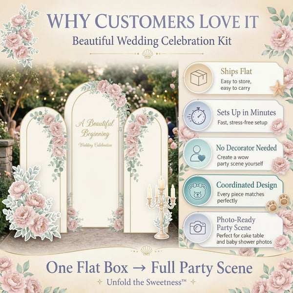 Blush Peony Wedding Backdrop Set 4