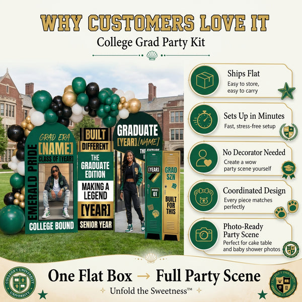 Personalized Graduation Backdrop Set with Photo 7