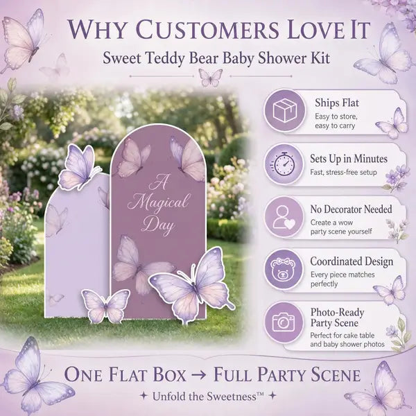 Magical Day Butterfly Backdrop Set 6