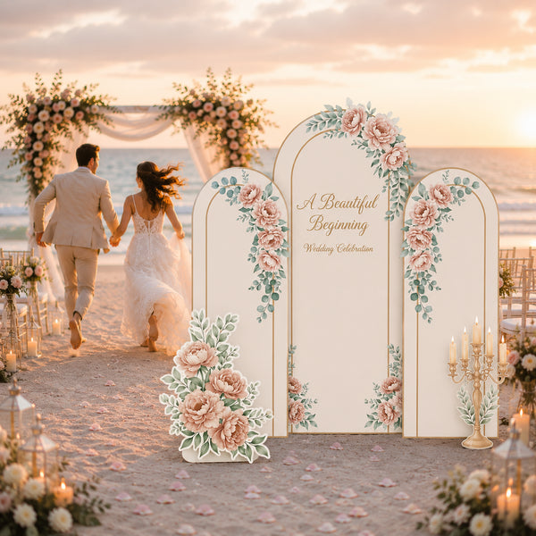 Blush Peony Wedding Backdrop Set 10