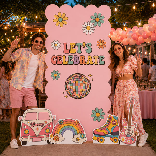 Groovy Let's Celebrate Backdrop Set 10