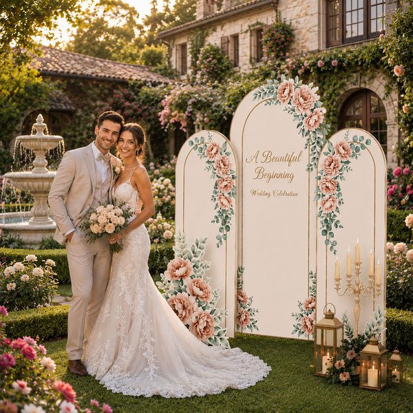 Blush Peony Wedding Backdrop Set 12