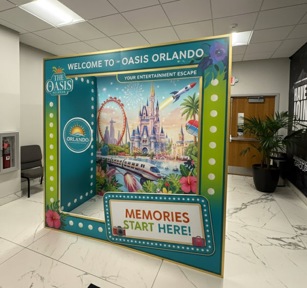 Custom 3D Magazine Booth 7.5 x 7.5 x 3 ft 5