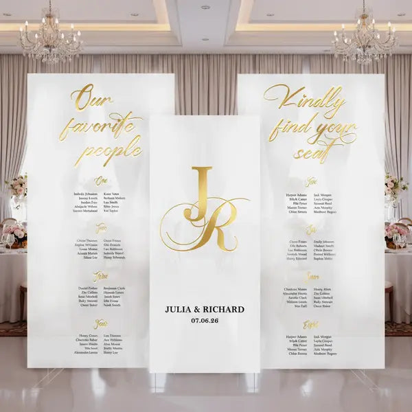 Rectangle Acrylic Seating Chart 3