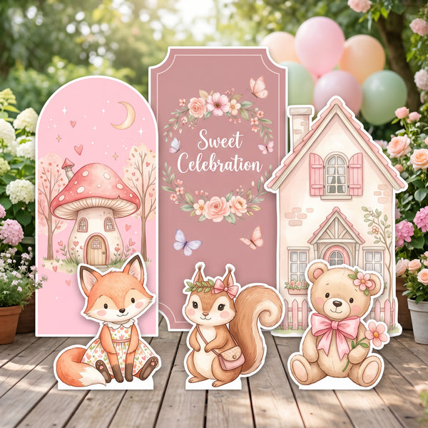 Sweet Celebration Woodland Backdrop Set 1