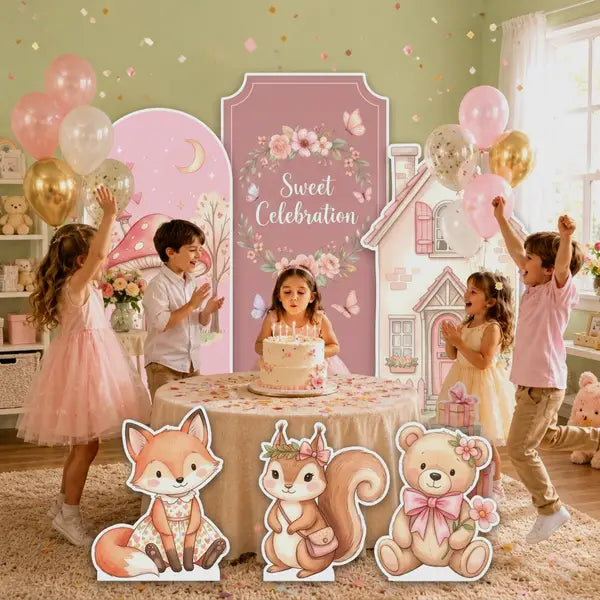 Sweet Celebration Woodland Backdrop Set 5