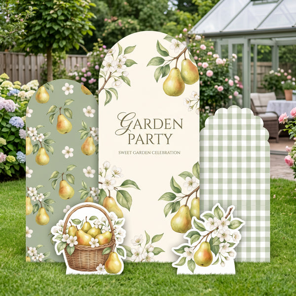 Garden Party Pear Backdrop Set 1