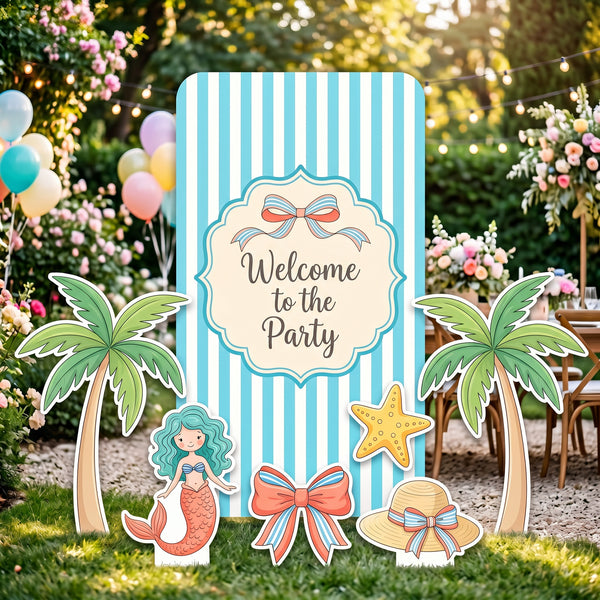 Welcome to the Party Beach Backdrop Set 1