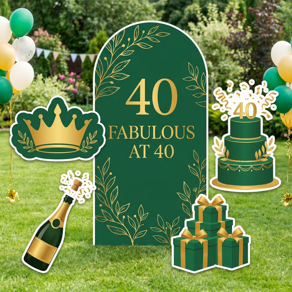 Fabulous at 40 Birthday Backdrop Set 1