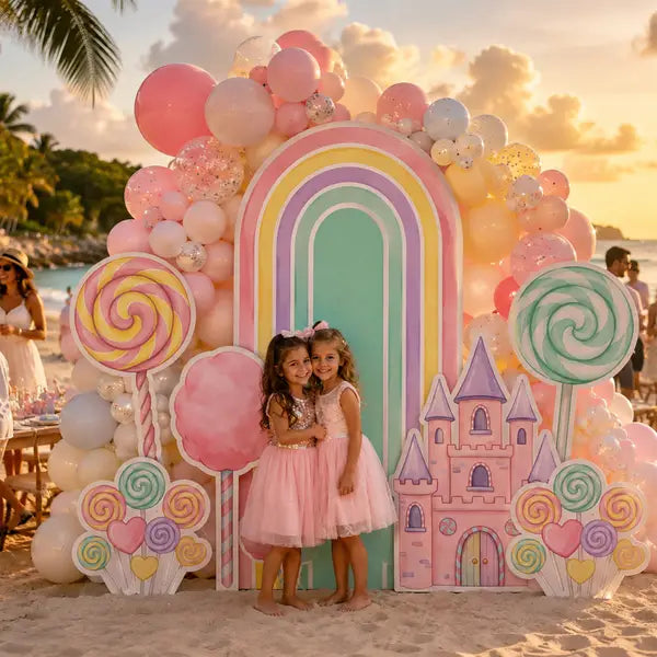 Candyland Rainbow Backdrop Set 9