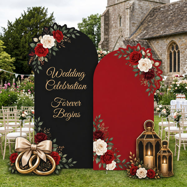 Forever Begins Wedding Backdrop Set 1