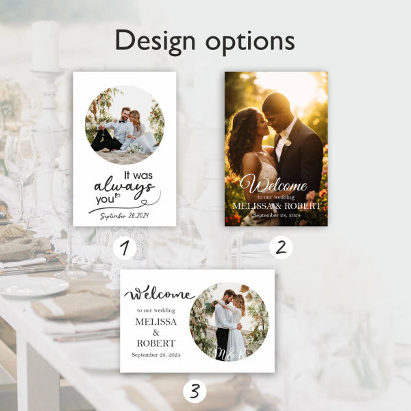 Single Photo Wedding Sign 3