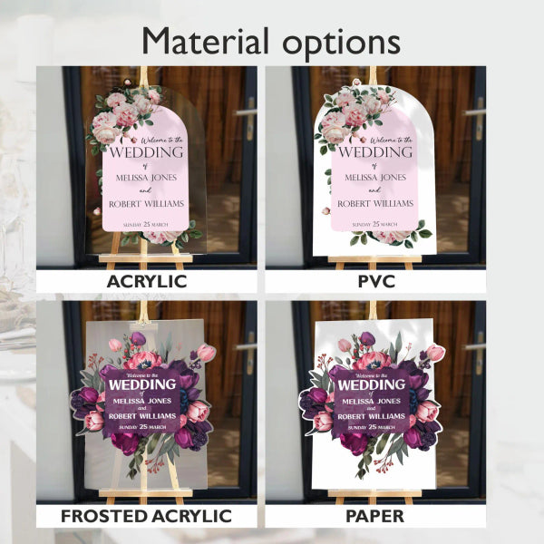 Floral Wedding Sign 2