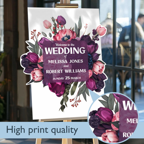 Floral Wedding Sign 1