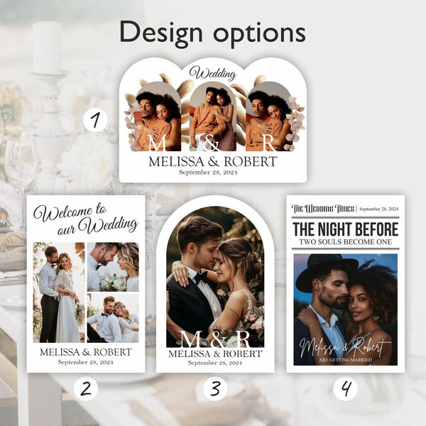 Personalized Photo Wedding Sign 3