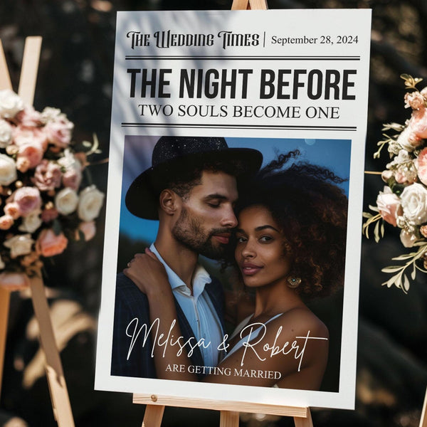 Personalized Photo Wedding Sign 1