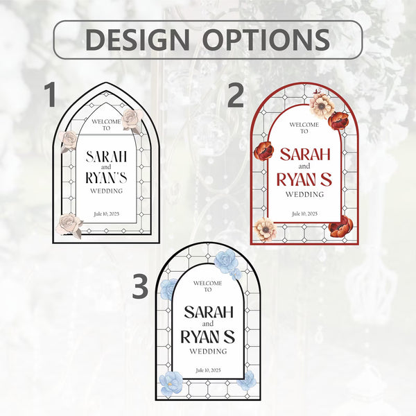 Stained Glass Wedding Sign 3