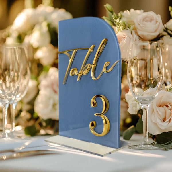Gold Mirror Acrylic Table Numbers