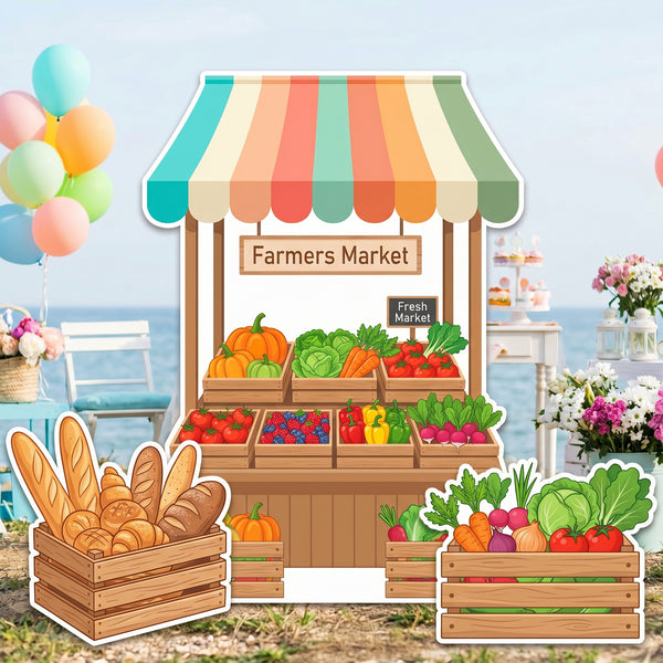 Farmers Market Backdrop Set 1