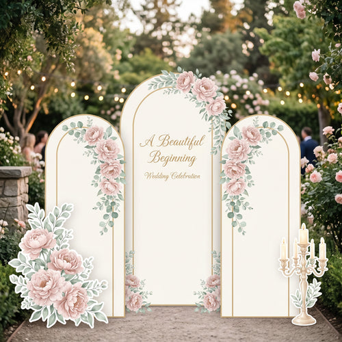 Blush Peony Wedding Backdrop Set 1