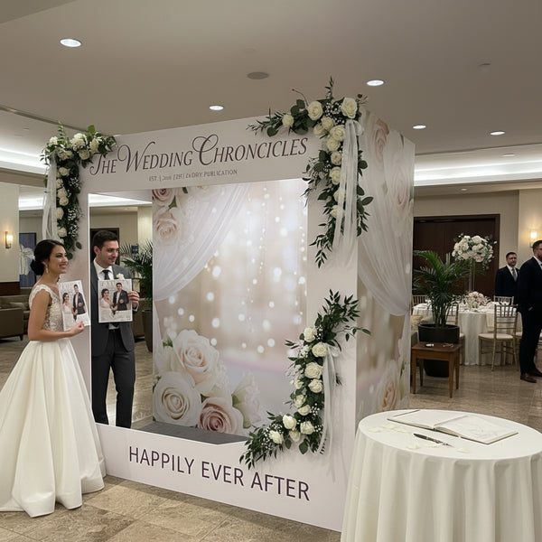 Custom 3D Magazine Booth 7.5 x 7.5 x 3 ft 6